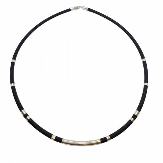 Ezüst-Kaucsuk (méret:50) Lánc LD 150124 Ezüst-Kaucsuk (méret:50) Lánc LD 150124