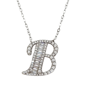 Ezüst Lánc B Betű Medállal (méret:45) EE 129331