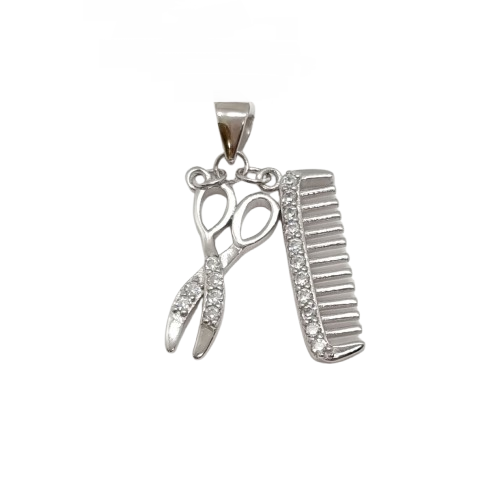 Ezüst Fésű-Olló Medál SIH 141656