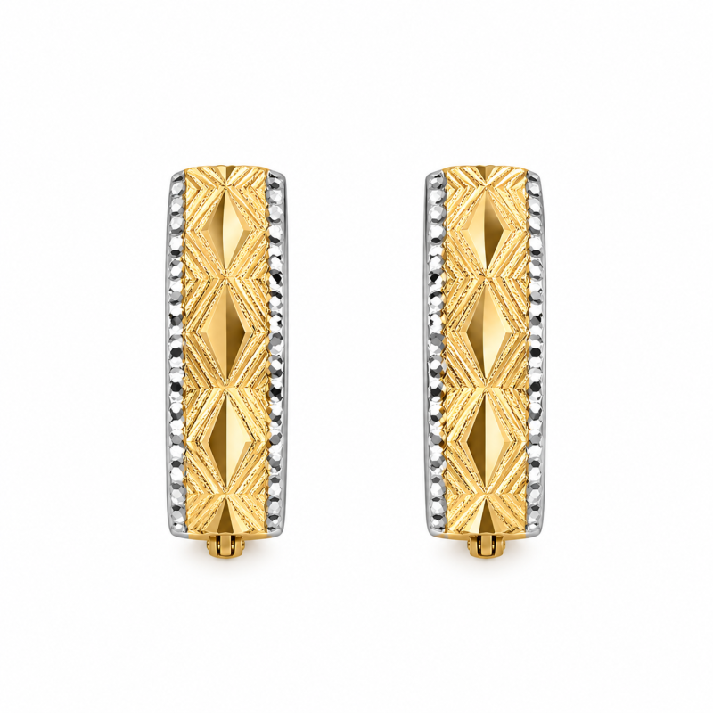 14K Sárga Arany Francia Kapcsos Fülbevaló AU 100517