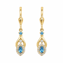 14K Sárga Arany Lógós Fülbevaló AU 100610