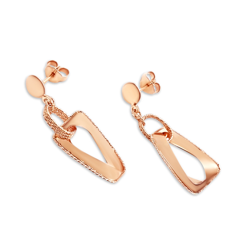 Rozé Arany Lógós Fülbevaló SC 85051