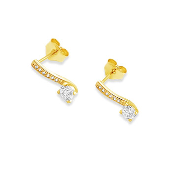 Arany Cirkónia Köves Stekkeres Fülbevaló AU 87347