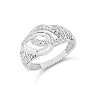 Fehérarany Gyűrű (méret:55) AU 96853