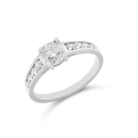 Fehérarany Gyűrű (méret:58) AU 97061