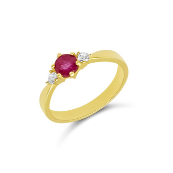 Arany Gyűrű Rubin Kővel (méret:56) AU 96970