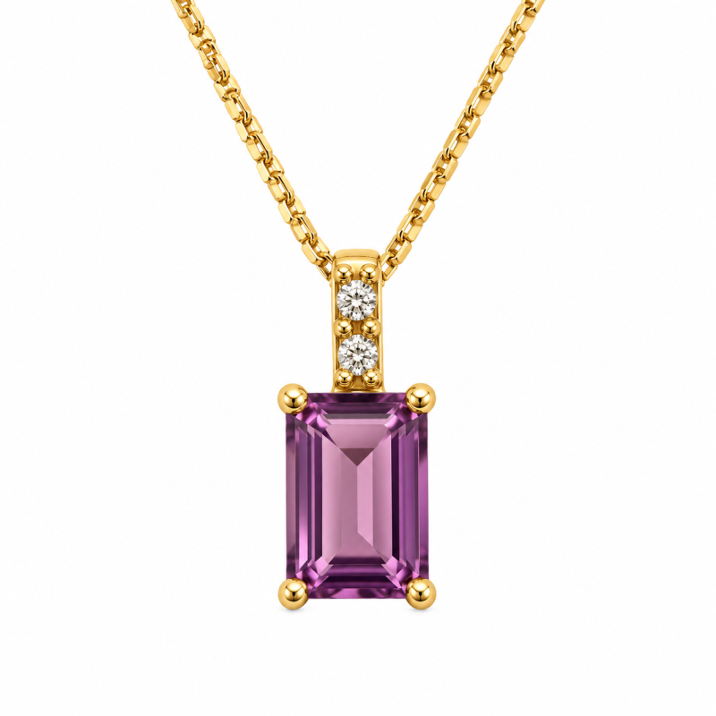 Ametiszt Köves Arany Lánc (méret:42-45) VE 80352 Ametiszt Köves Arany Lánc (méret:42-45) VE 80352