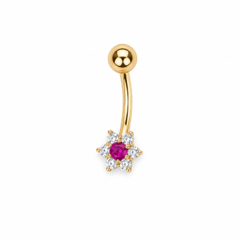 14K Sárga Arany Köldök Piercing AU 99683