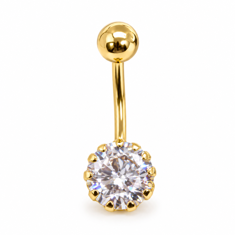 14K Sárga Arany Köldök Piercing AU 100277 14K Sárga Arany Köldök Piercing AU 100277