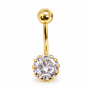 14K Sárga Arany Köldök Piercing AU 100277