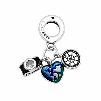 EZÜST VILÁGUTAZÓ CHARM
