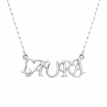 Ezüst Lánc Név Medállal (méret:46) EK 128991