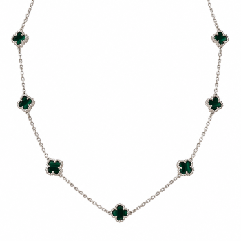 Ezüst Nyakék Malachit Kővel (méret:41-46) AD 157483 Ezüst Nyakék Malachit Kővel (méret:41-46) AD 157483