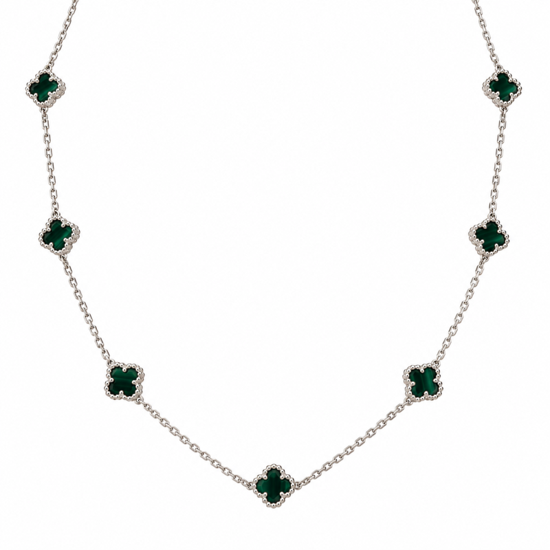 Ezüst Nyakék Malachit Kővel (méret:41-46) AD 157483 Ezüst Nyakék Malachit Kővel (méret:41-46) AD 157483